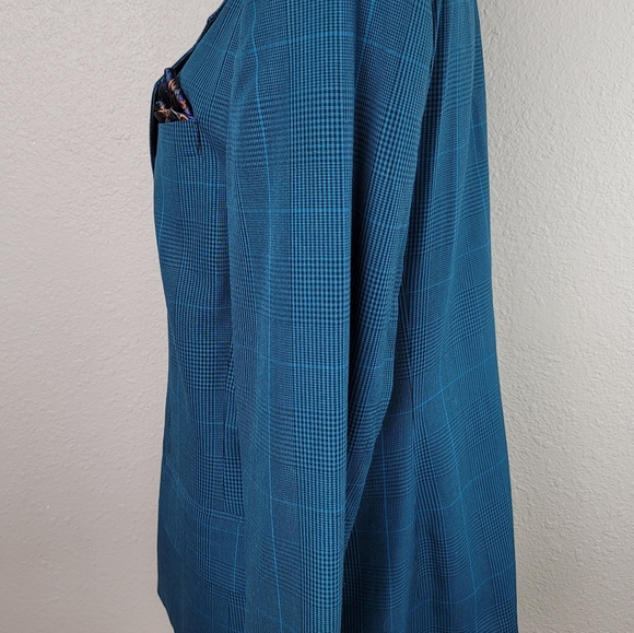 Valentino Teal Men's Double Breasted Blazer with Kerchief L - Picture 7 of 9